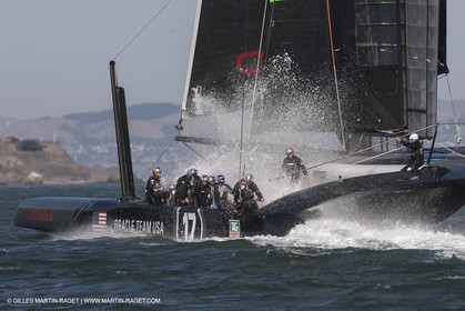 01 10 2012, San Francisco (USA,CA), 34th America's Cup, ORACLE Team USA AC72 training