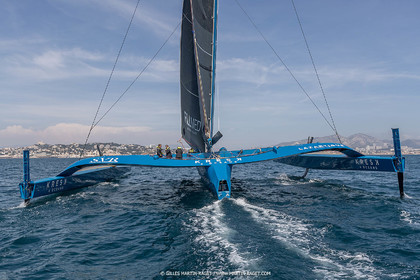 18 05 2022, Marseille (FRA), APremière navigation du trimaran Ultim SVR LAZARTIGUE à Marseille