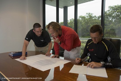 Sydney, Australia, Thomas Coville trimaran Sodebo building at Boat Speed