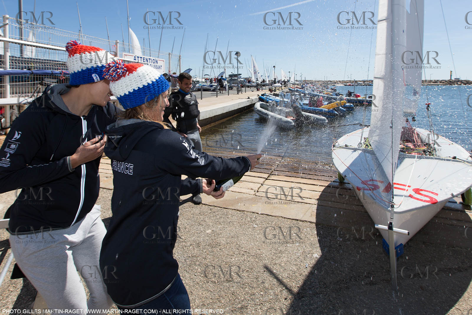 25 04 2016, Hyères (FRA,83), Jeux Olympiques Rio 2016, voile, 470, Sofian Bouvet   Jeremie Mion, SFS Voile