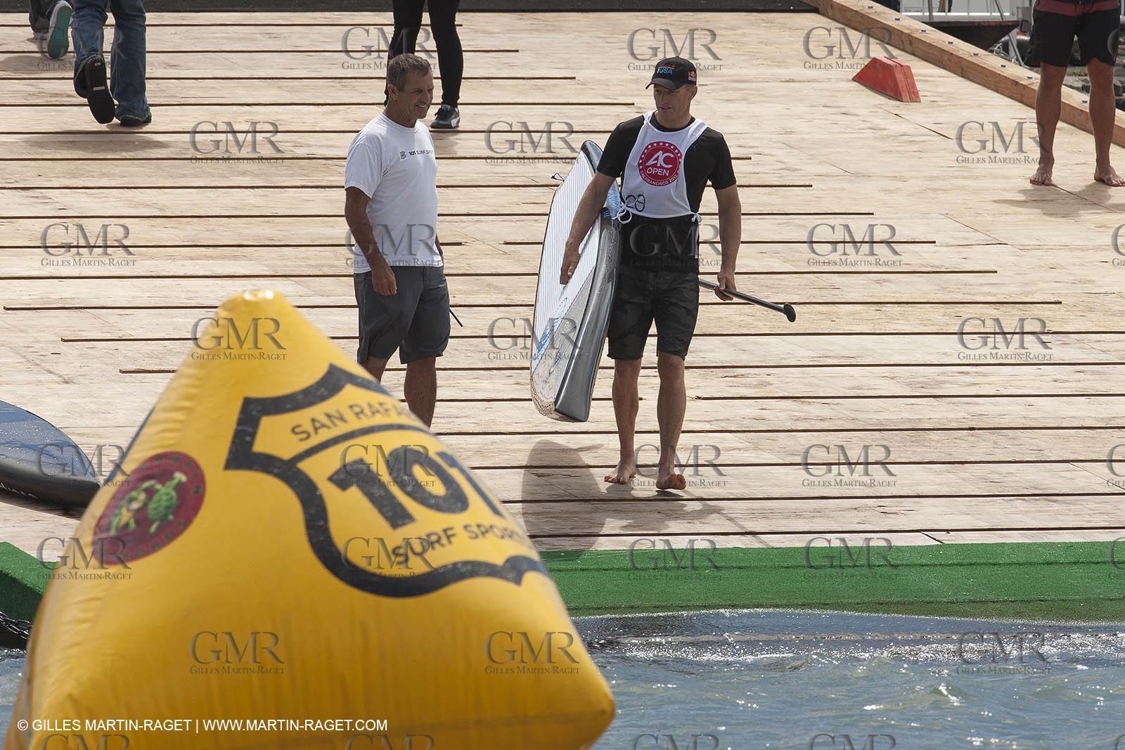 01 09 2013 - San Francisco (USA,CA) - 34th America's Cup - AC Village at Marina Green, AC Open, Stand Up Paddle; Jimmy Spithill