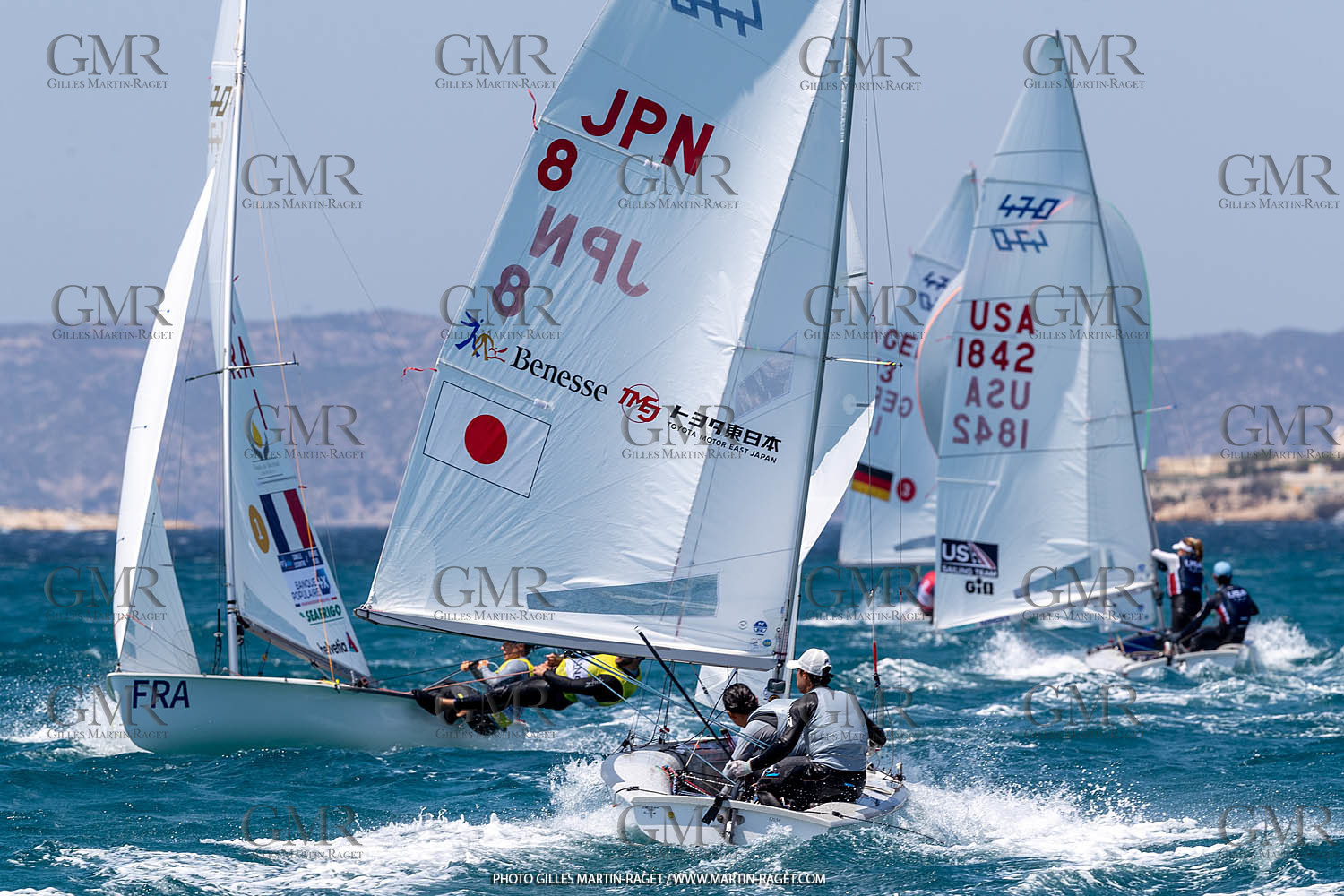 15 07 2023, Marseille (FRA), Paris 2024 Olympic Games Sailing Test Event, Day 6, 470 Medal Race