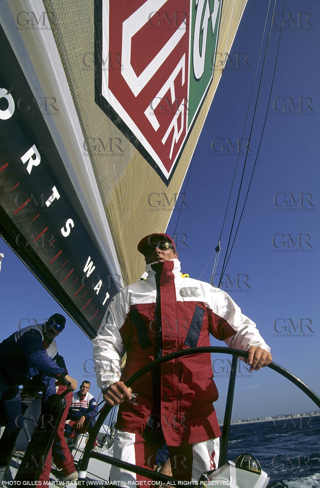 America's Cup, San Diego 1995, Chris Dickson onboard Tag Heuer