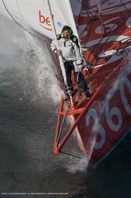 17 10 2007 - Chrebourg (FRA, 35) - IMOCA monohulls- Transat Jacques Vabre - Groupe Bel (Kito de Pavant - Sébastien Col) - qualification delivery Port Camargue-Le Havre