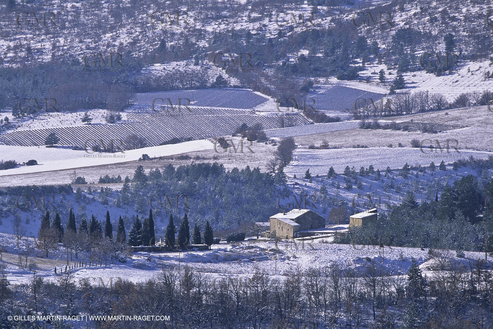 Provence under snow