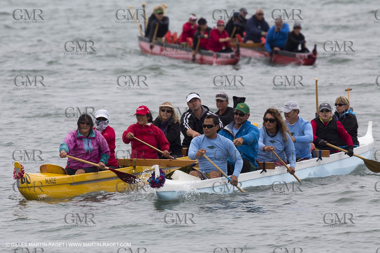 10 08 2013 - San Francisco (USA,CA) - 34th America's Cup - AC Open - Outrigger Canoe Races et Hula Danceperformance at Marina Green Village