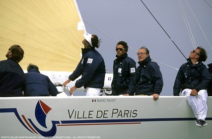America's Cup - San Diego 1992 - Defi français - Jacques Chirac à bord
