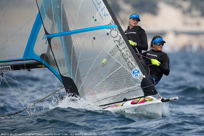 Marseille, (FRA,13), 2016 Rio Olympic Games, Sailing, 49er FX, Steyaert Sarah   Compan Aude (FRA)