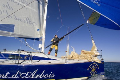 15 02 2007 - La Grande Motte (FRA) - Monotype Figaro II - Thierry Duprey du Vorsent (Domaine de Monts d'Arbois)