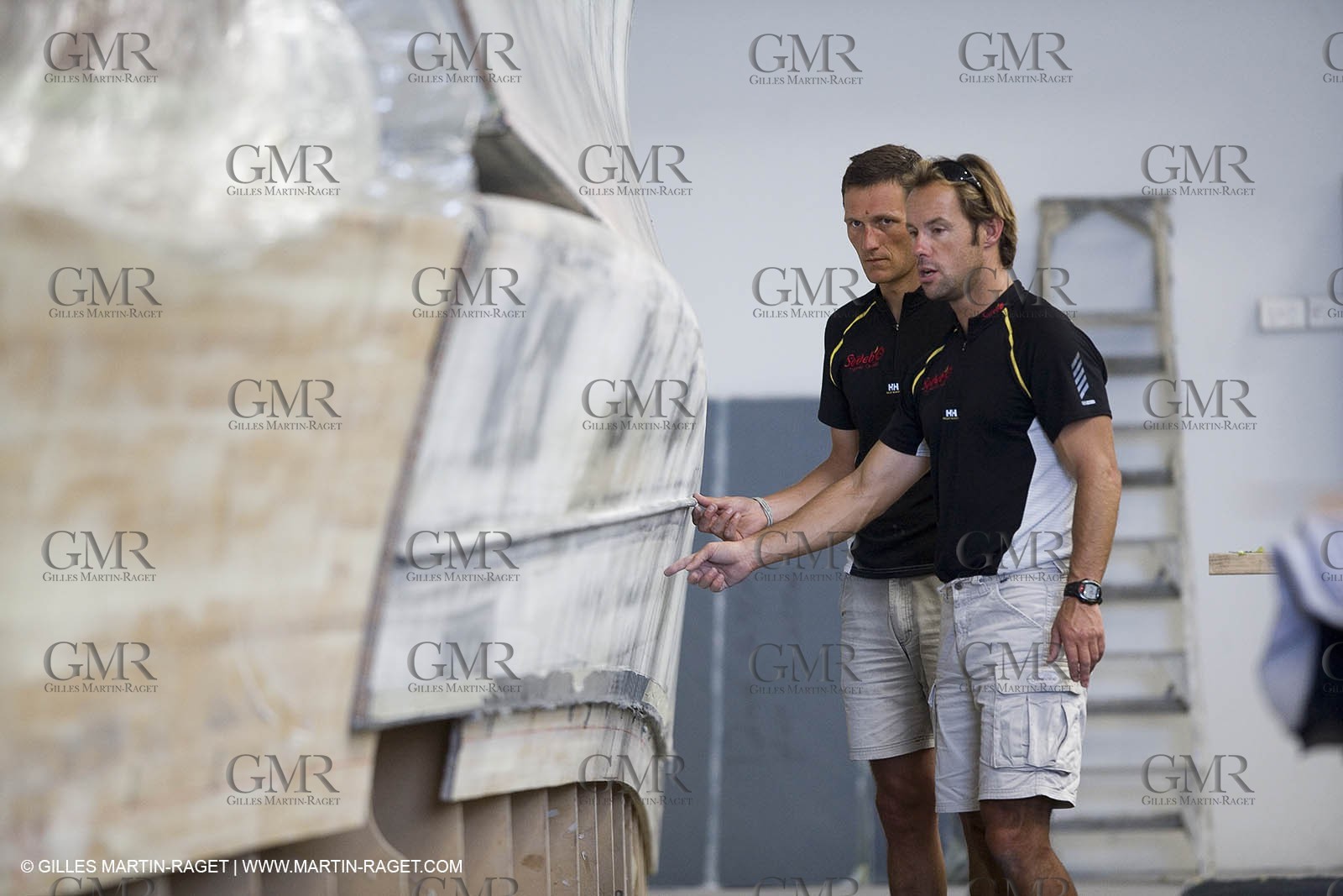 Sydney, Australia, Thomas Coville trimaran Sodebo building at Boat Speed