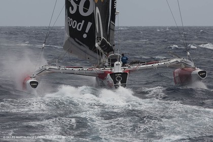 12 09 2012 - Marseille (FRA,13) - Trimaran Sodebo - Thomas Coville - Tentative contre le record de la Méditerranée