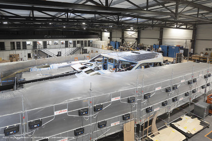 29 10 2018, La Grande Motte (FRA,30), Chantier Gunboat, construction du Gunboat 68