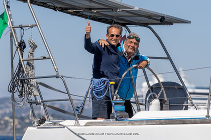 25 04 2026, Saint-Tropez (FRA, 83), Société Nautique de Saint-Tropez, Paprec 600 2026, arrivées, COOPER, Philippe Bard   Erik Coope