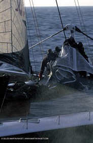 Orange II - 2004 Jules Verne Trophy - Ouessant - first starting line crossing