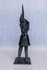 08 01 2023, Marseille (FRA,13), Oeuvre de Germaine Richier, Guerrier n° 4 1953, Bronze patiné foncé, Numéroté 6 8, Fondeur : L.Thinot, Paris, 33 x 10 x 19,5 cm, Collection particulière