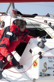 13 03 2010 -  La Grande Motte   Port Camargue (FRA) - Groupe Bel - Kito de Pavant   Sebastien Audigane training for Transat AG2R