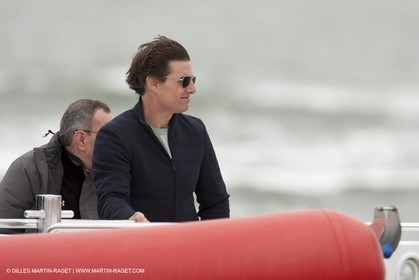 28 07 2013 - San Francisco (USA,CA) - 34th America's Cup - Louis Vuitton Cup - Race Day 13 - Emirates Team New Zealand vs Luna Rossa - Tom Cruise, Emirates Team New Zeland guest