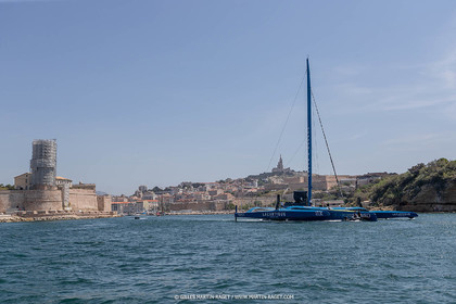 18 05 2022, Marseille (FRA), APremière navigation du trimaran Ultim SVR LAZARTIGUE à Marseille