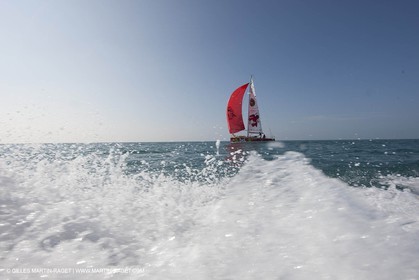 13 03 2010 - La Grande Motte   Port Camargue (FRA) - Groupe Bel - Entraînement Kito de Pavant   Sébastien Audigane en vue de la Transat AG2R 2010