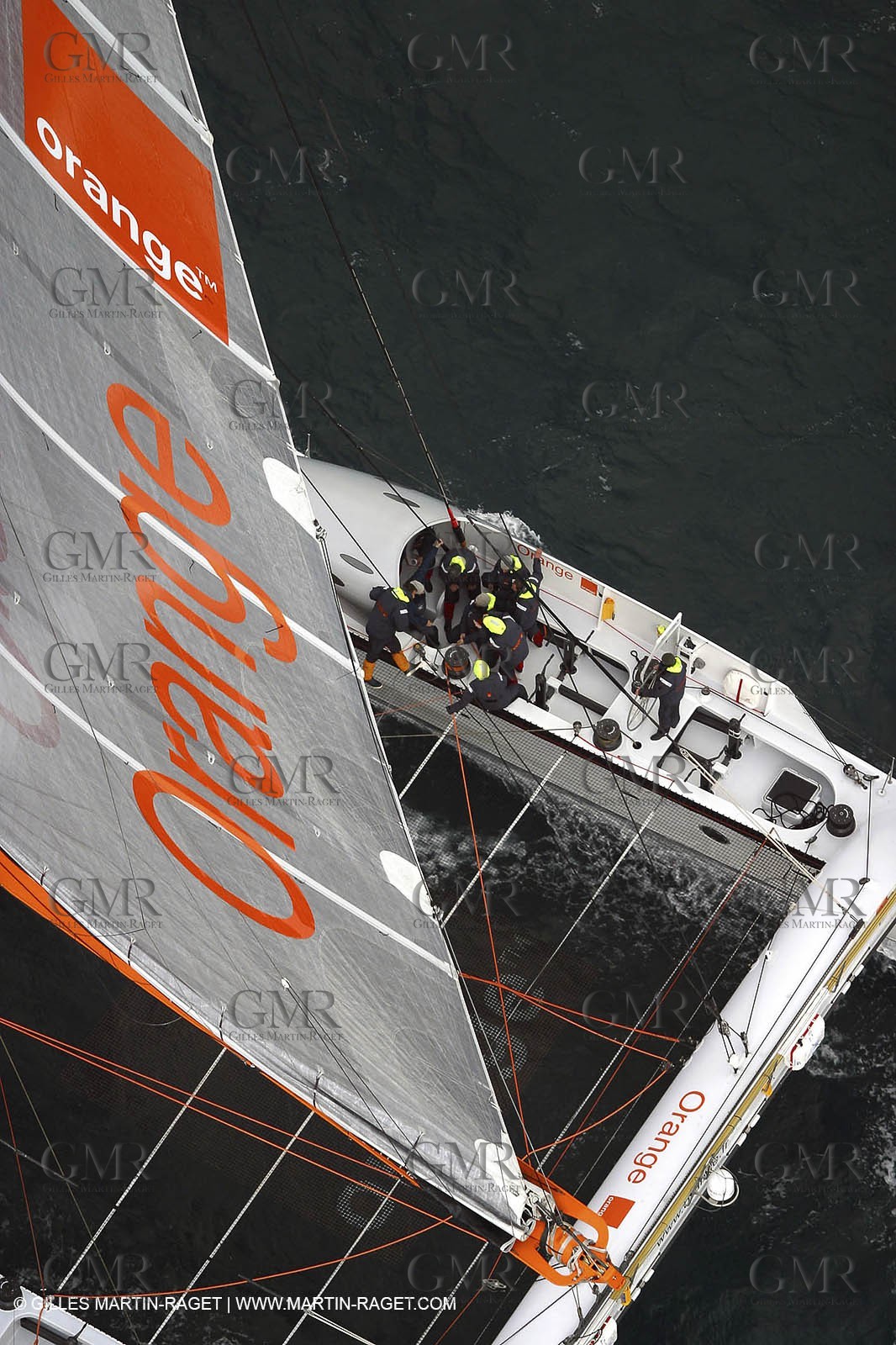 Orange II - 2004 Jules Verne Trophy - Ouessant - 2nd starting line crossing