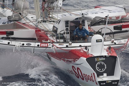 12 09 2012 - Marseille (FRA,13) - Trimaran Sodebo - Thomas Coville - Tentative contre le record de la Méditerranée