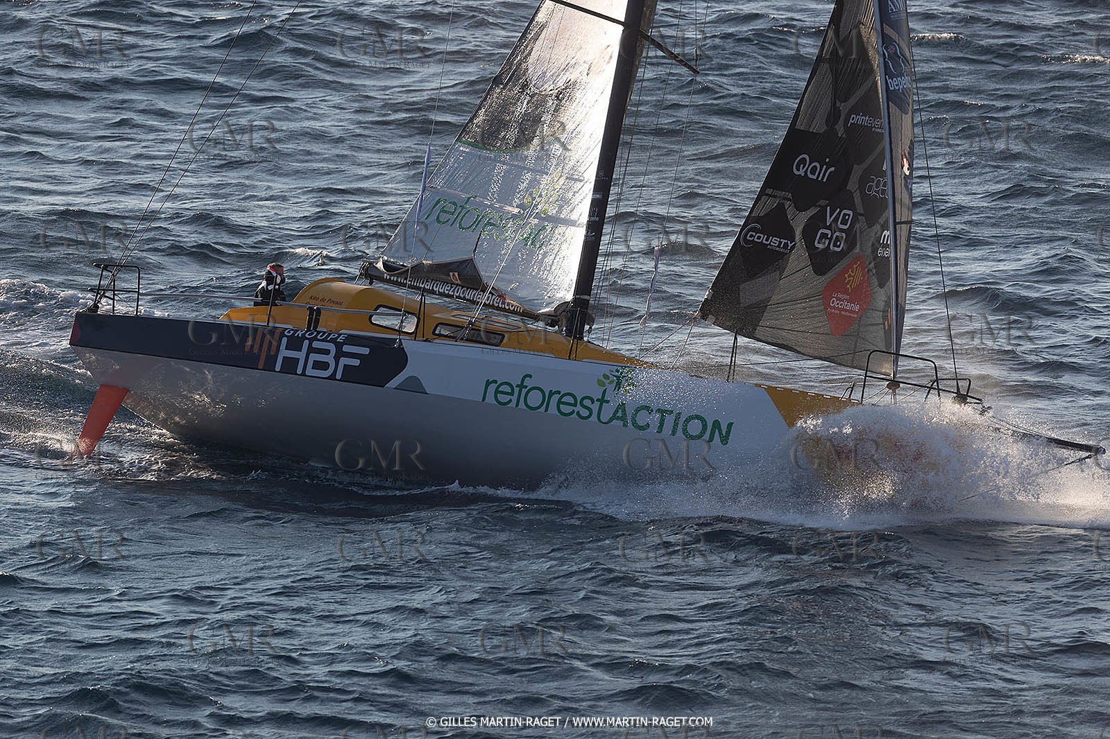 27 08 2021, Marseille (FRA), Transat Jacques Vabre 2021, Class 40, HBF-Reforest'Action (Kito de Pavant, Gwen Gbick)