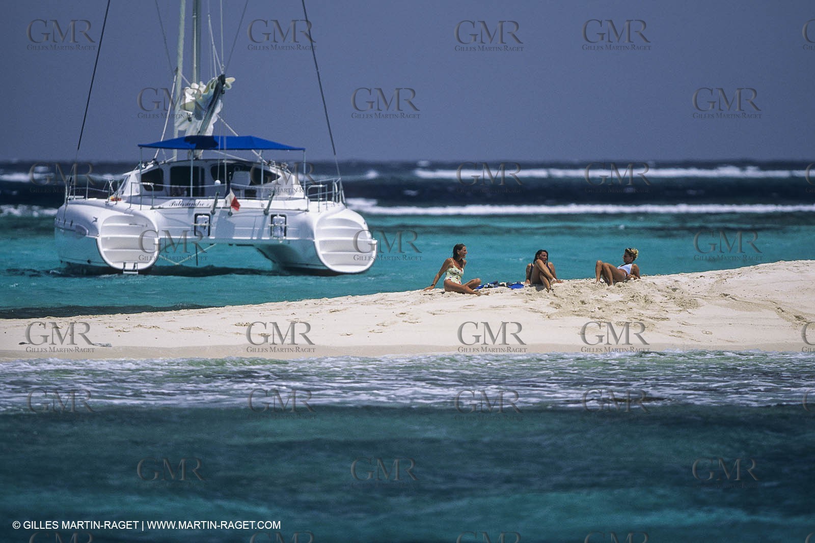 Sailing, cruising, multihull at the mooring