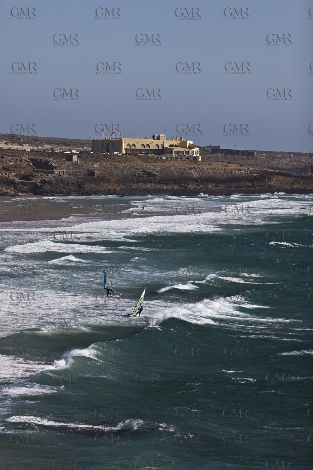 13 07 2011 - Cascais (POR) - 34th America's Cup - AC World Series - Cascais 2011 - Cascais area - Guincho sailboard   Kite surf spot