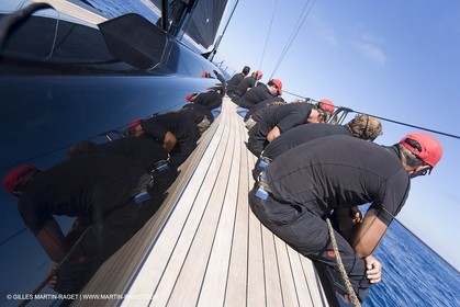 03 09 06 - Porto Cervo (Sardinia) - Maxi World Cup 2006 - A bord Wally 90 Tango