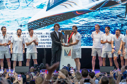 04 10 2024, Barcelona (ESP), 37th America's Cup, Louis Vuitton Cup Final, Race Day 7 , Prizegiving