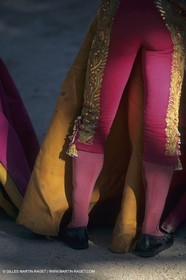 France, Provence, Traditions, Tauromachie, bull fights, détail costumes, habit de lumière