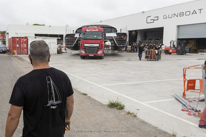 21 07 2020, La Grande Motte (FRA), Gunboat, Gunboat 68 SeaTilt out of the shed
