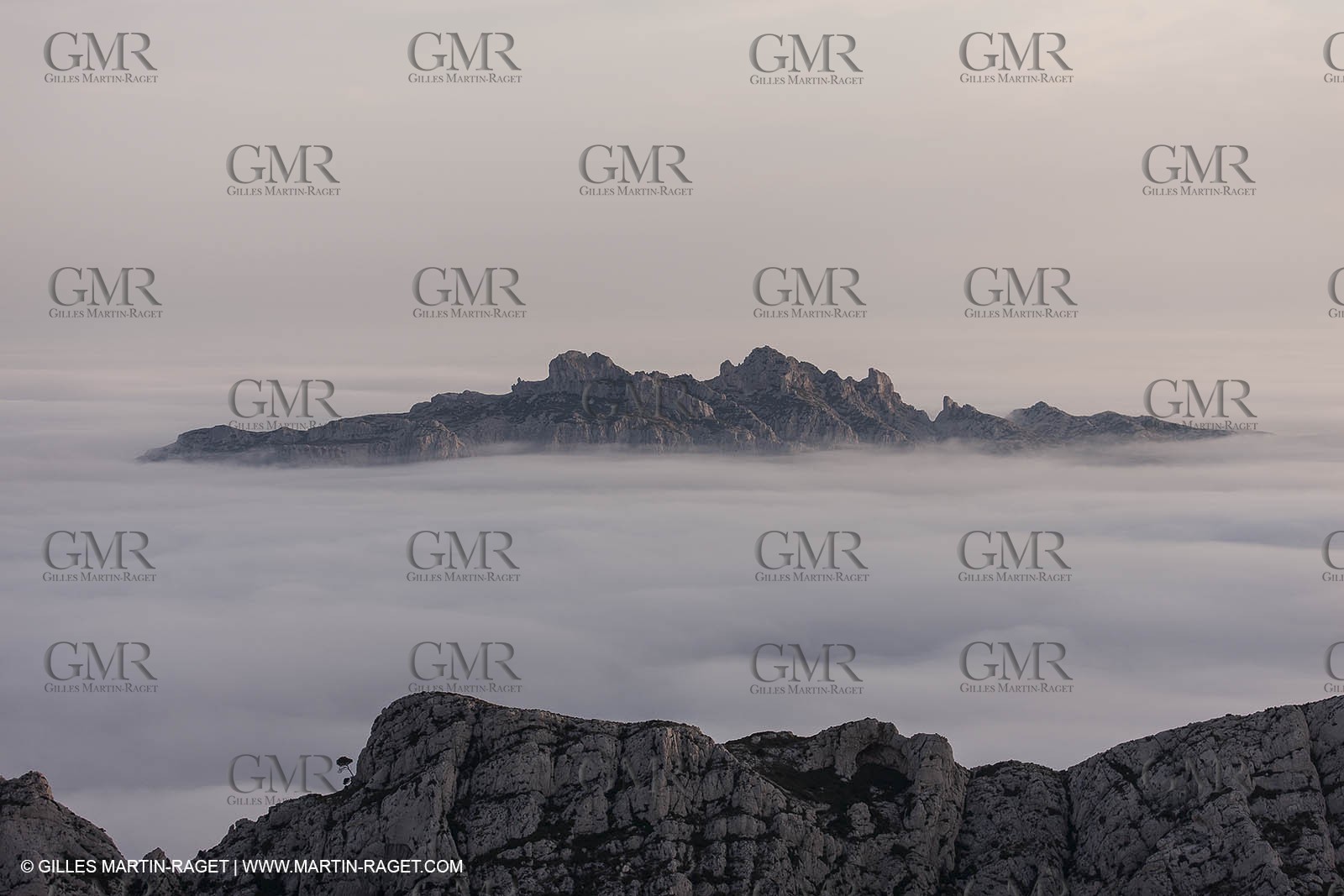 18 07 2012 -Marseille (FRA ) - The Calanques - Unusual foggy conditions - Riou island