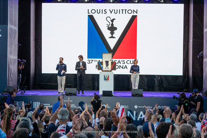 04 10 2024, Barcelona (ESP), 37th America's Cup, Louis Vuitton Cup Final, Race Day 7 , Prizegiving