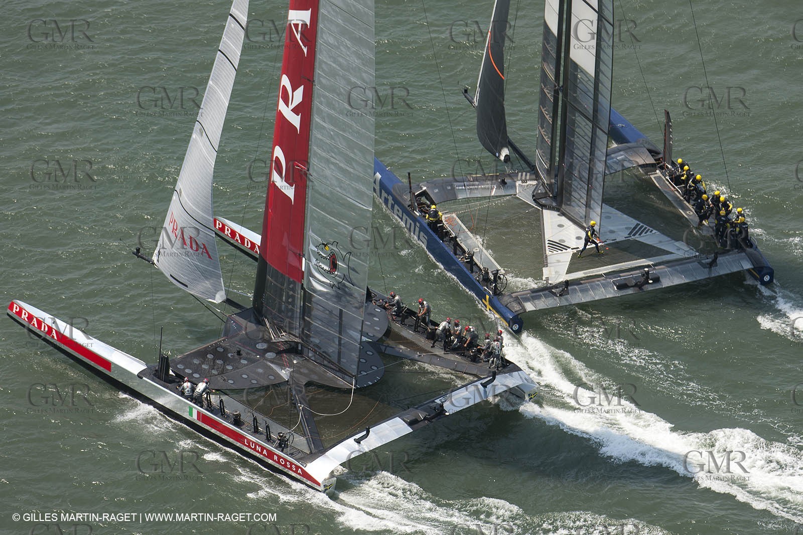 09 08 2013 - San Francisco (USA,CA) - 34th America's Cup - Louis Vuitton Cup - Semi-finals - Luna Rossa vs Artemis Racing - Race 3