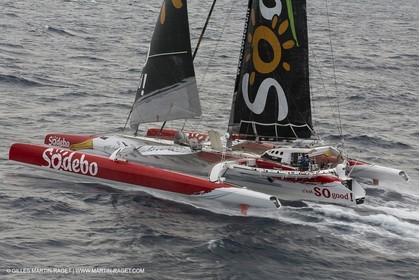 12 09 2012 - Marseille (FRA,13) - Trimaran Sodebo - Thomas Coville - Tentative contre le record de la Méditerranée