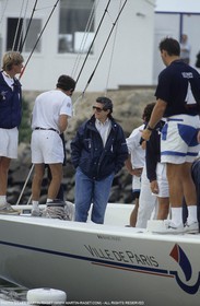 America's Cup - San Diego 1992 - Defi français - Claude Lelouch à bord