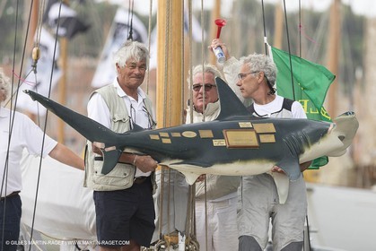 30 09 2014, Saint-Tropez (FRA,83), Voiles de Saint-Tropez 2014, Day 2, hommage à Yves Carcelle, propriétaire de Runa VI