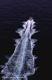 Motor boat running