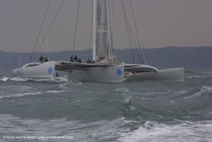 Géronimo - départ Trophée Jules Verne 2001 - Brest